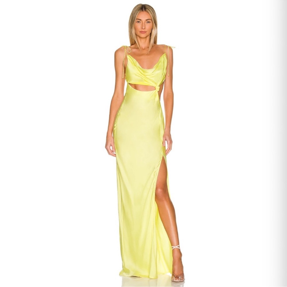 For Love and Lemons Yellow maxi dress
